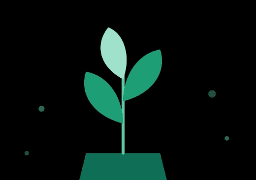 Ilustración de una planta en crecimiento